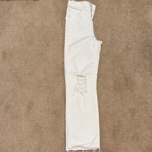 Express White Distressed Women's Pants